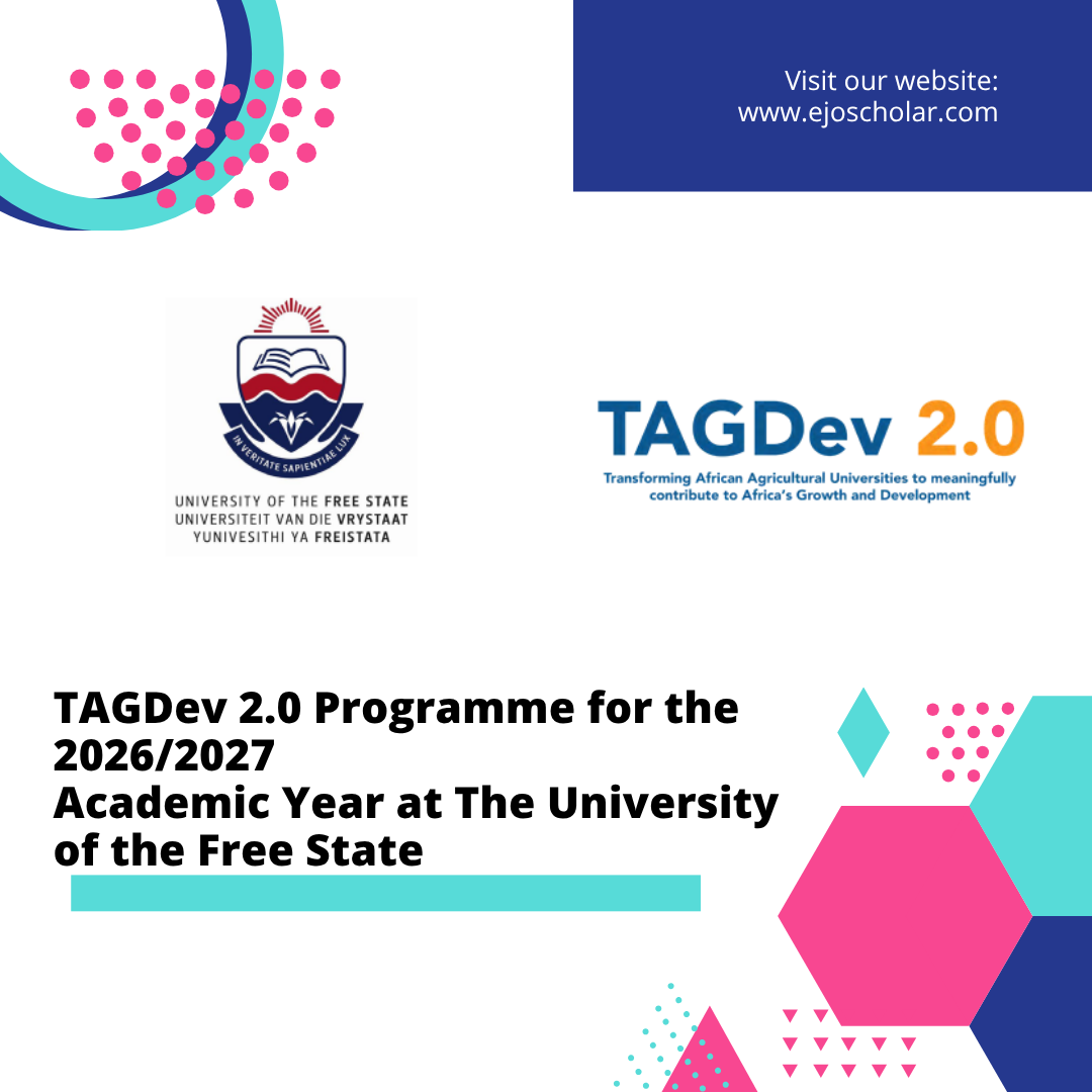 University of the Free State | Fully Funded (South Africa )TAGDev 2.0 2026/2027 
