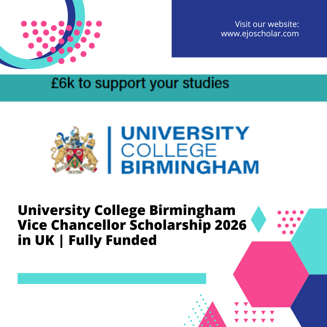 University College Birmingham Vice Chancellor Scholarship 2026 in UK | Fully Funded 