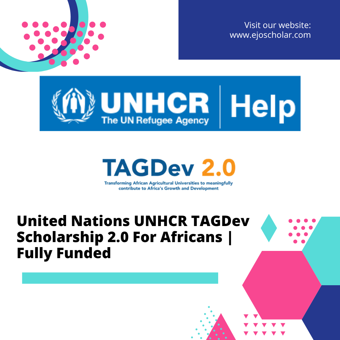  United Nations UNHCR TAGDev Scholarship 2.0 2026/2027 | Fully Funded (Africa )