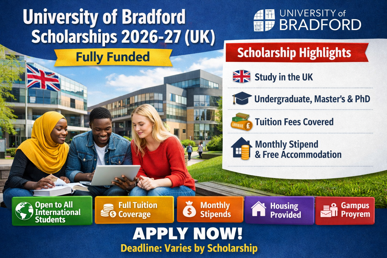 University of Bradford Scholarships 2026-27 (UK) | Fully Funded