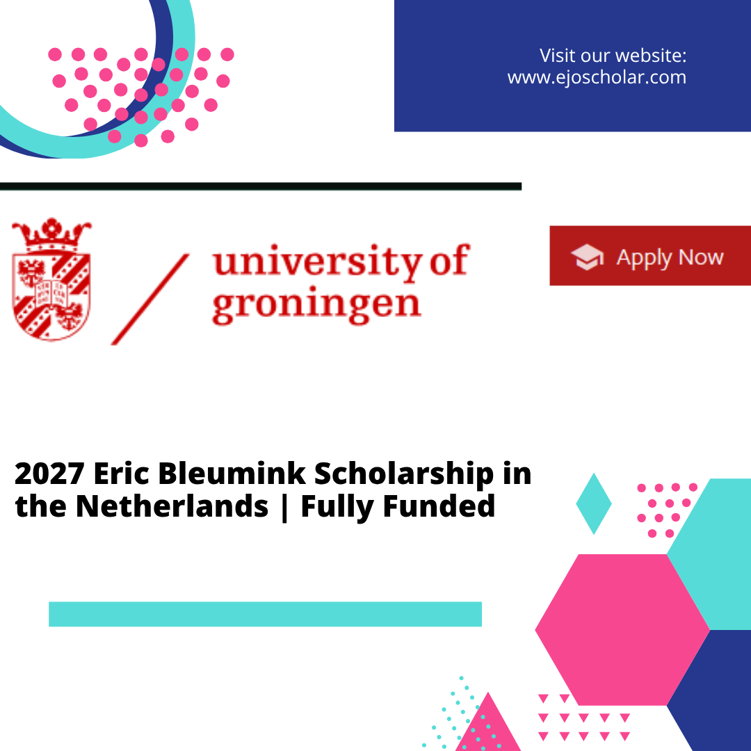 Eric Bleumink Scholarship 2027 in the Netherlands | Fully Funded