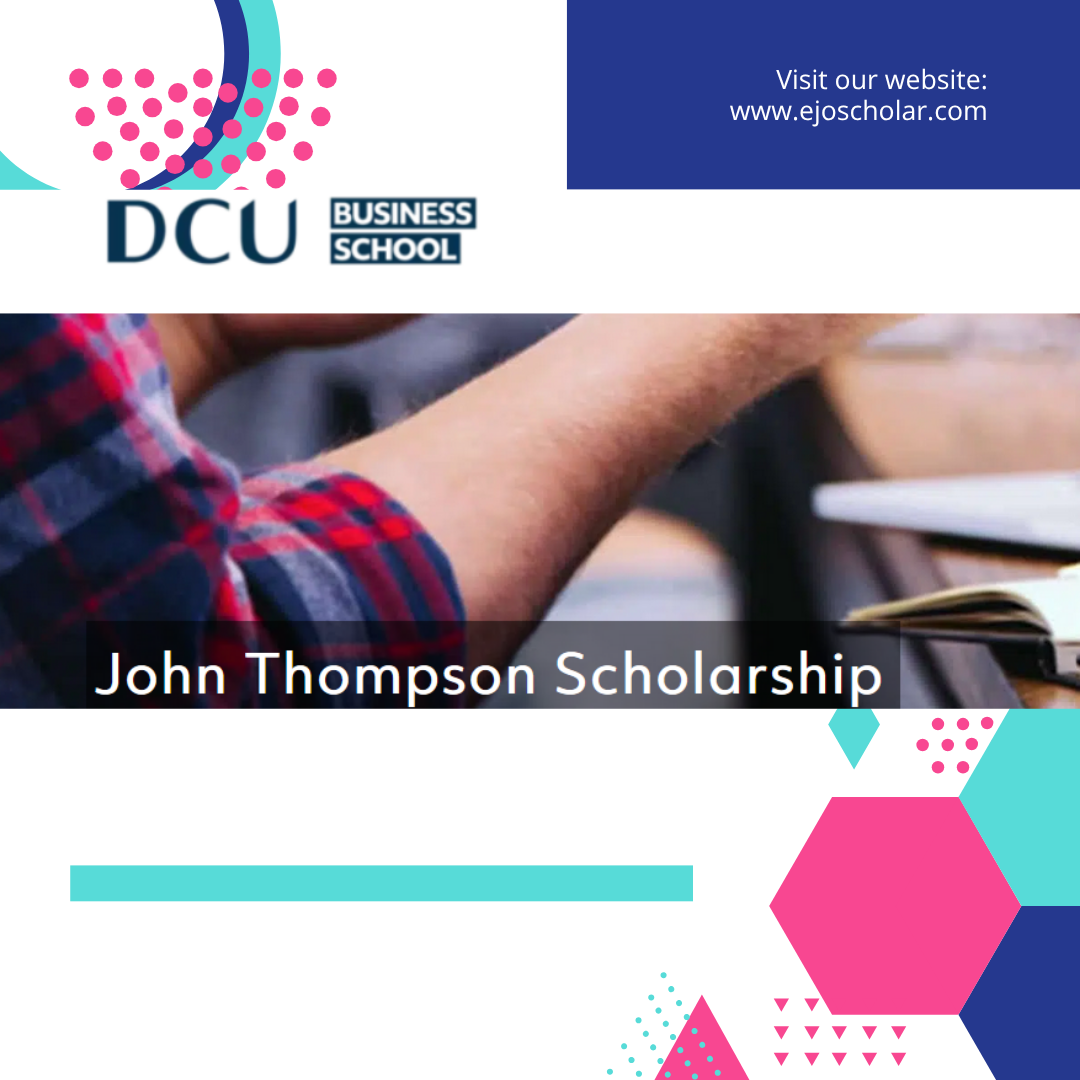 John Thompson Scholarship 2026 | Masters Fully Funded (Ireland )